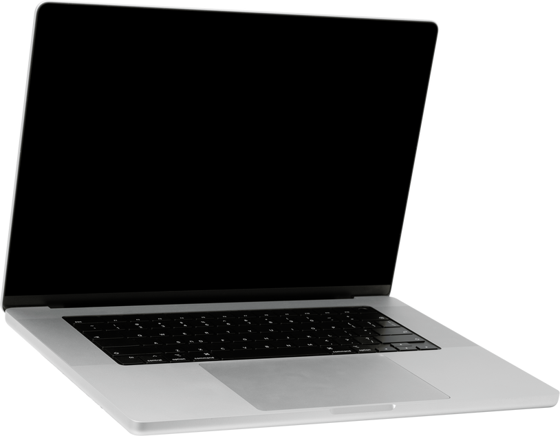 Laptop computer mockup, Png transparent